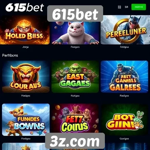 Exploração dos jogos disponíveis na 615bet