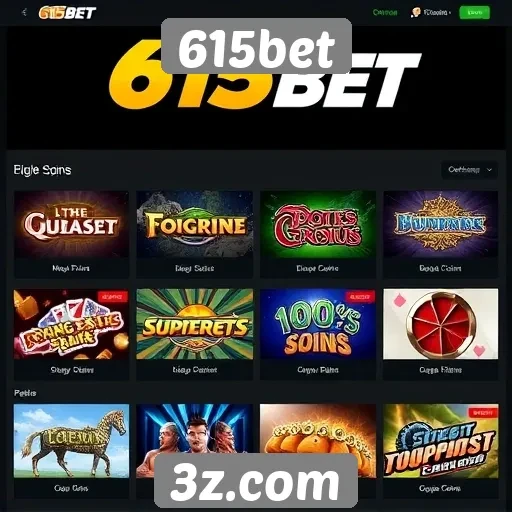 Visão geral dos jogos disponíveis no 615bet