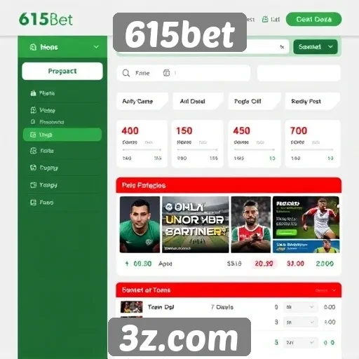 Navegação intuitiva do site 615bet é destaque